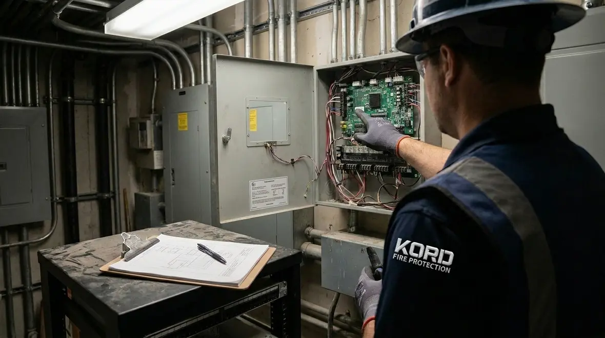 Fire alarm control panel logic in real-world system design