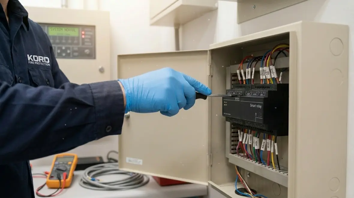 fire alarm relay system panel