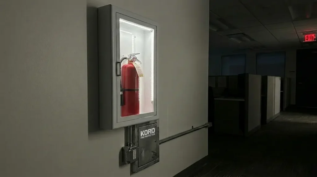 fire extinguisher cabinet lighting