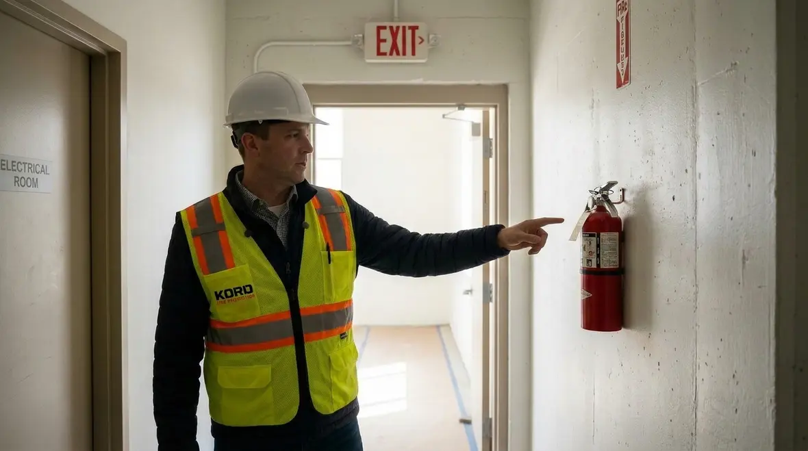 building layout extinguisher placement