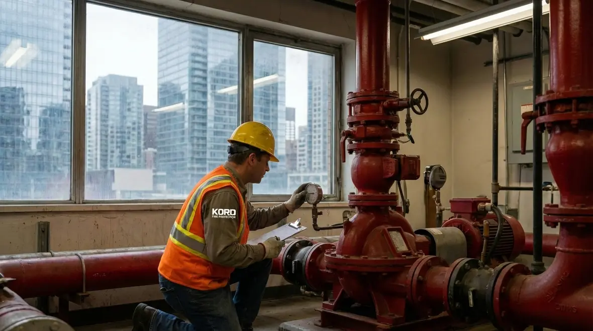 Integrated fire protection system with fire pump