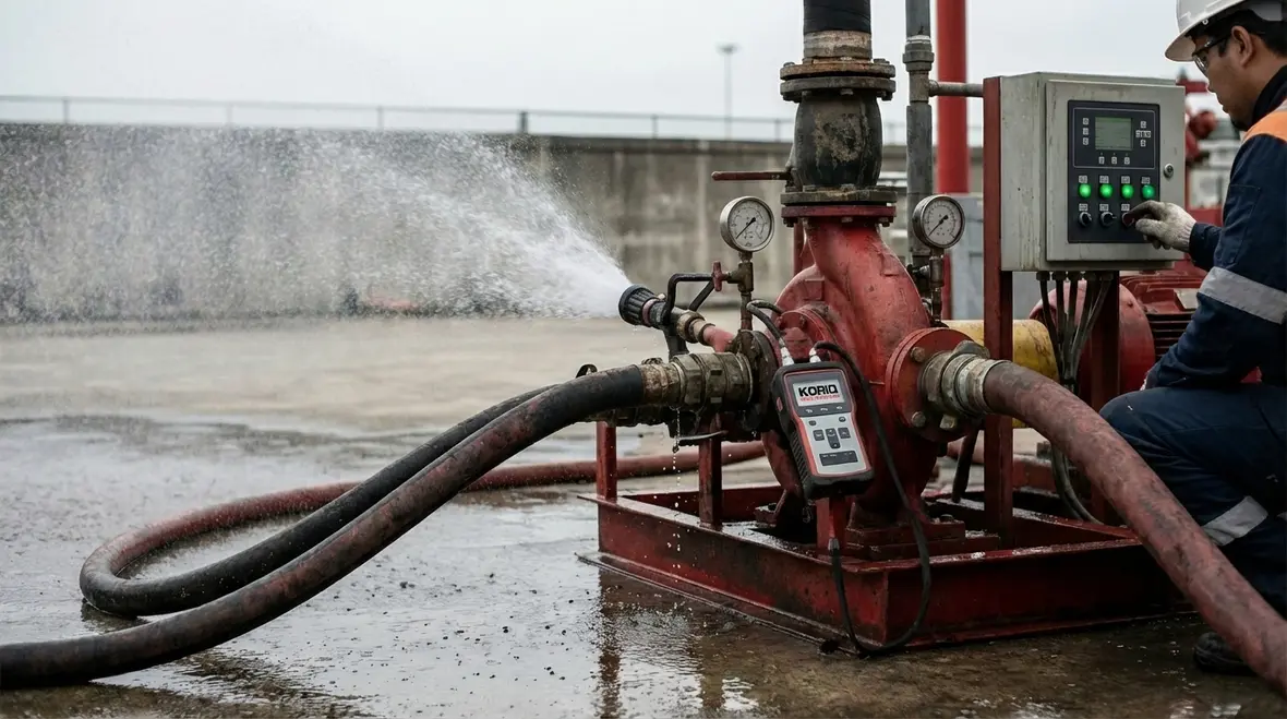 Fire pump inspection and testing in a modern building