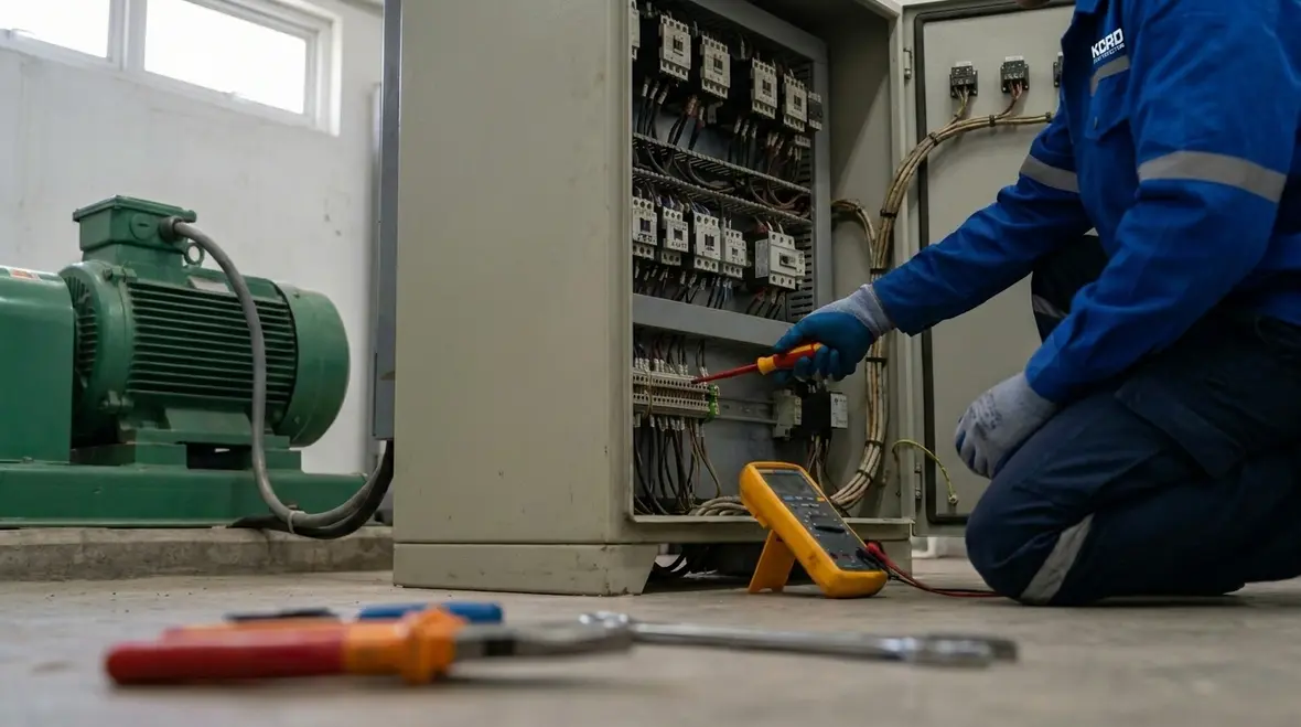 Electric fire pump motor connections and inspection checklist