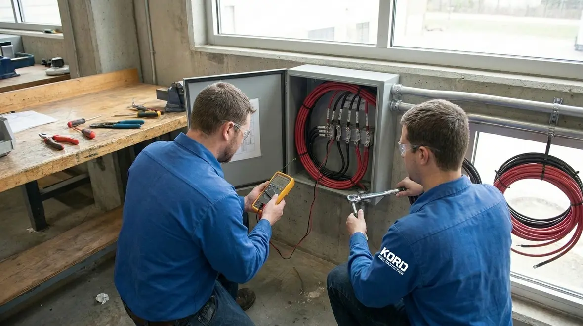 Code-compliant fire alarm wiring routed through protected pathways