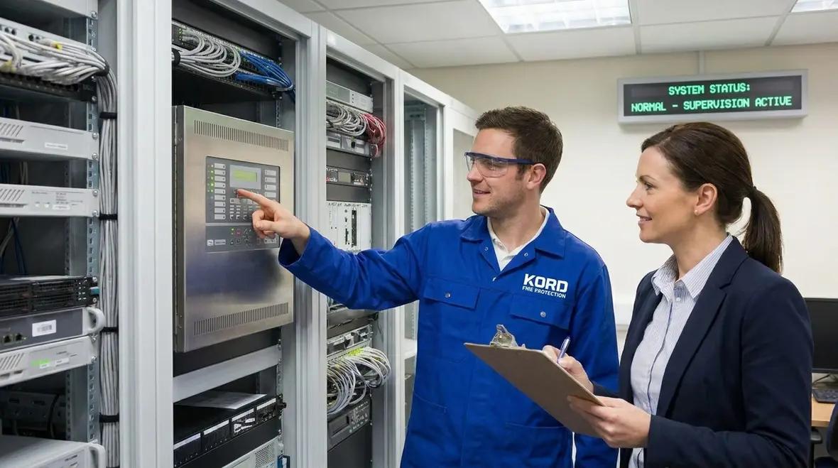 Integrated flame detection and fire alarm response workflow