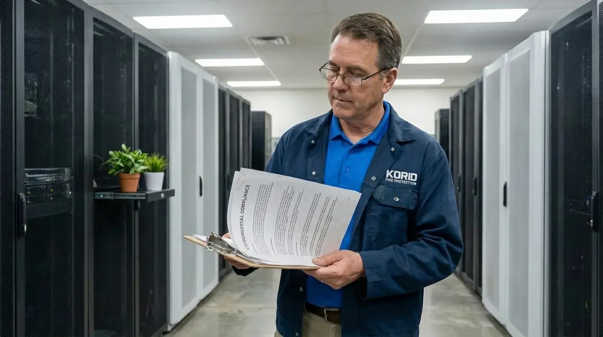 Comparison of clean agent fire suppression cylinders for data centers