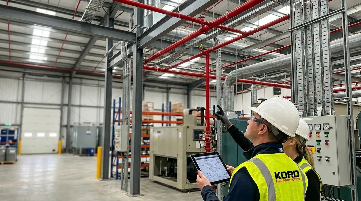 Industrial fire suppression design system in facility