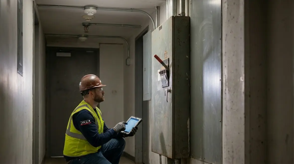 Electrical panel upgrades and fire stopping for cable pathways