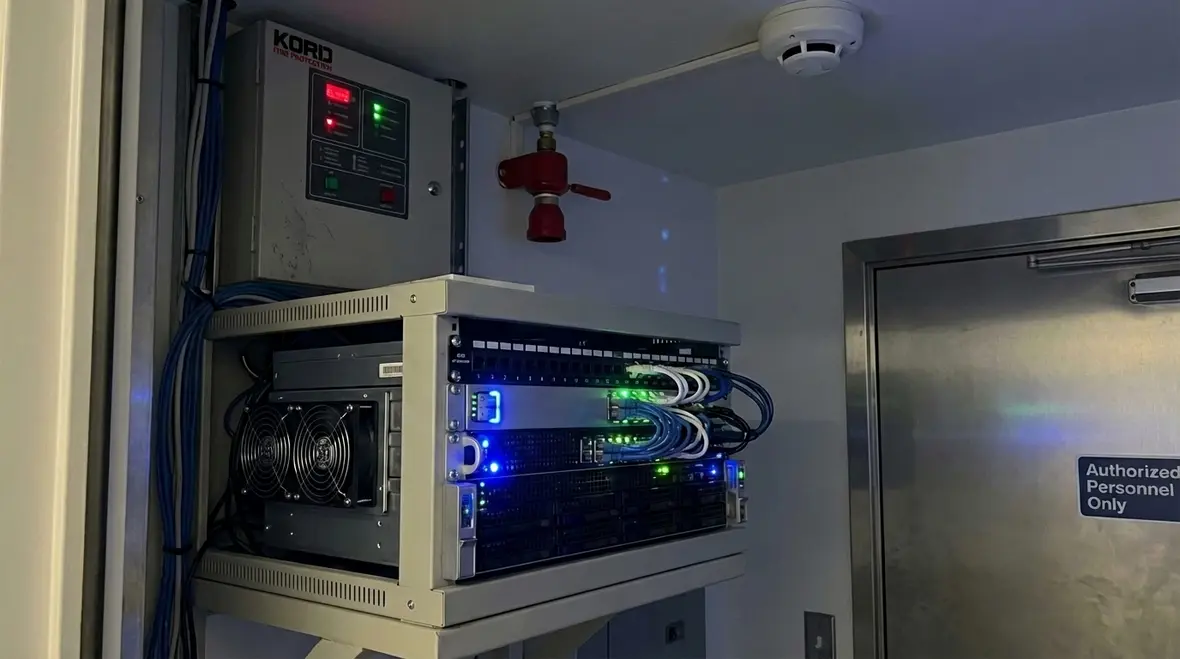 Server room fire suppression for small facilities