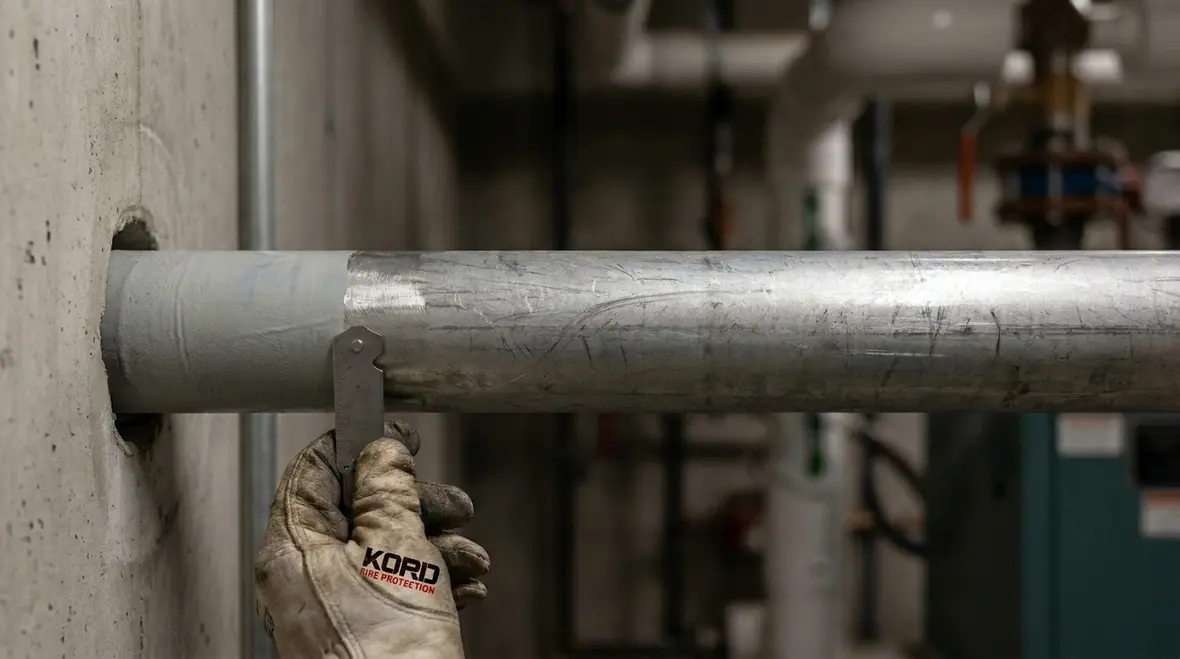 sprinkler pipe coating application