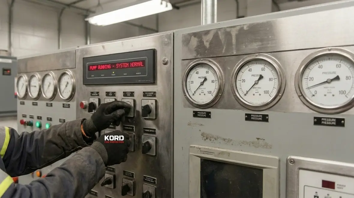 Calibrating pressure sensors for industrial fire pump controller reliability