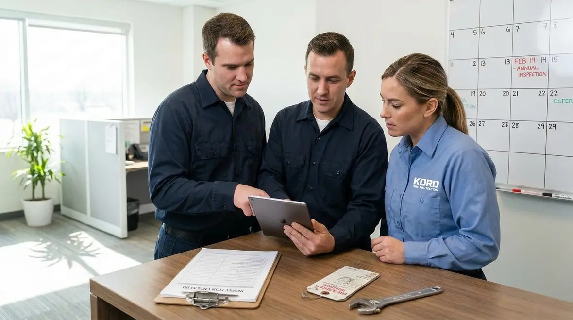 CALSAFE workflow support for licensed fire equipment companies