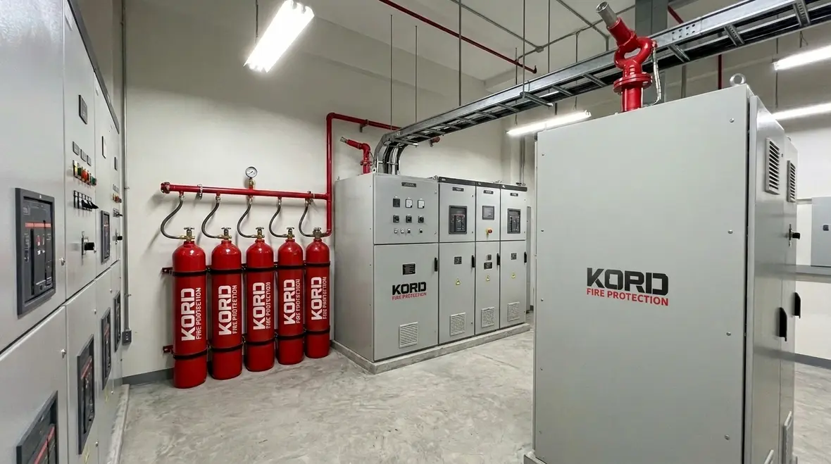 CO2 electrical fire suppression protecting energized equipment