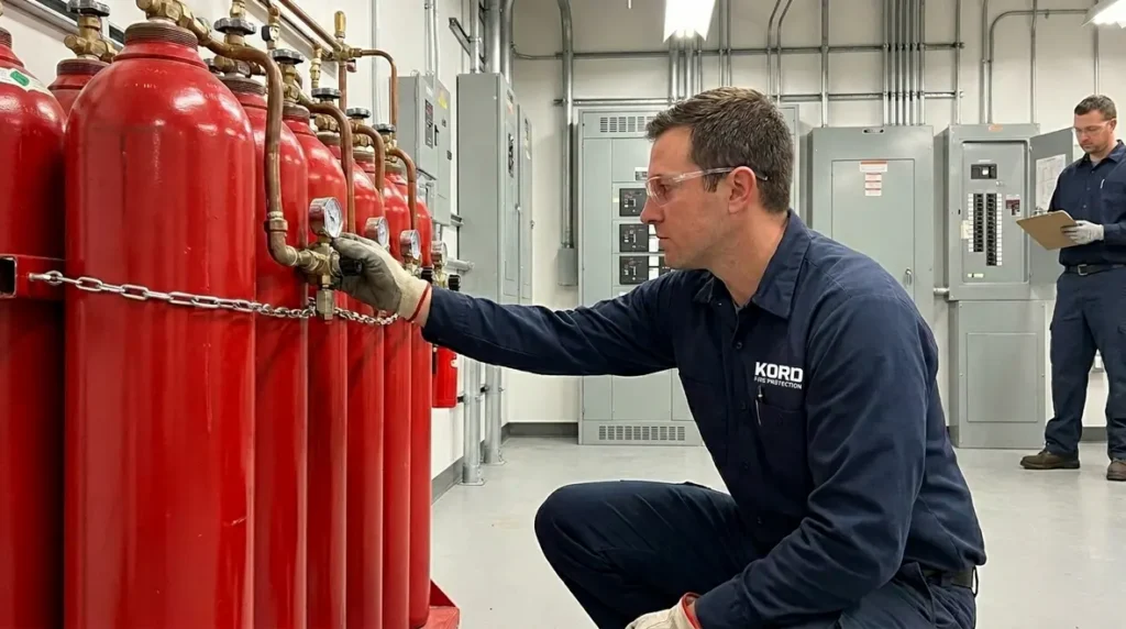 CO2 fire suppression inspection