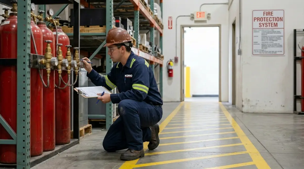 Southern California industrial facility using CO2 fire suppression protection