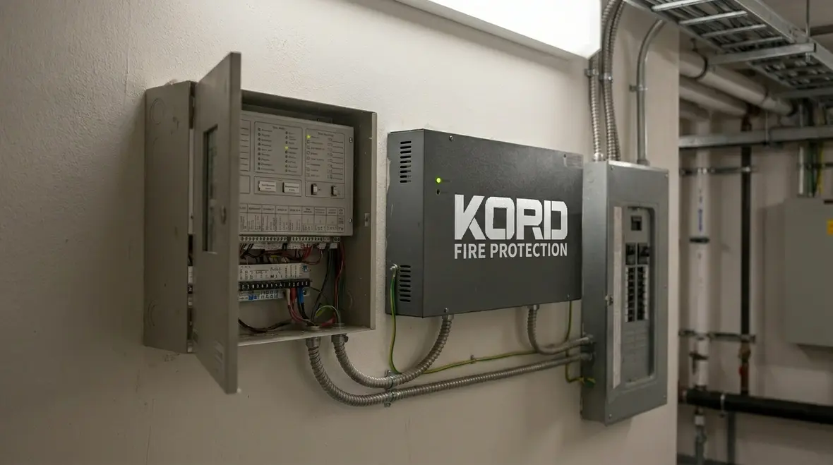 Dedicated commercial fire alarm power supply panel and dedicated electrical circuit