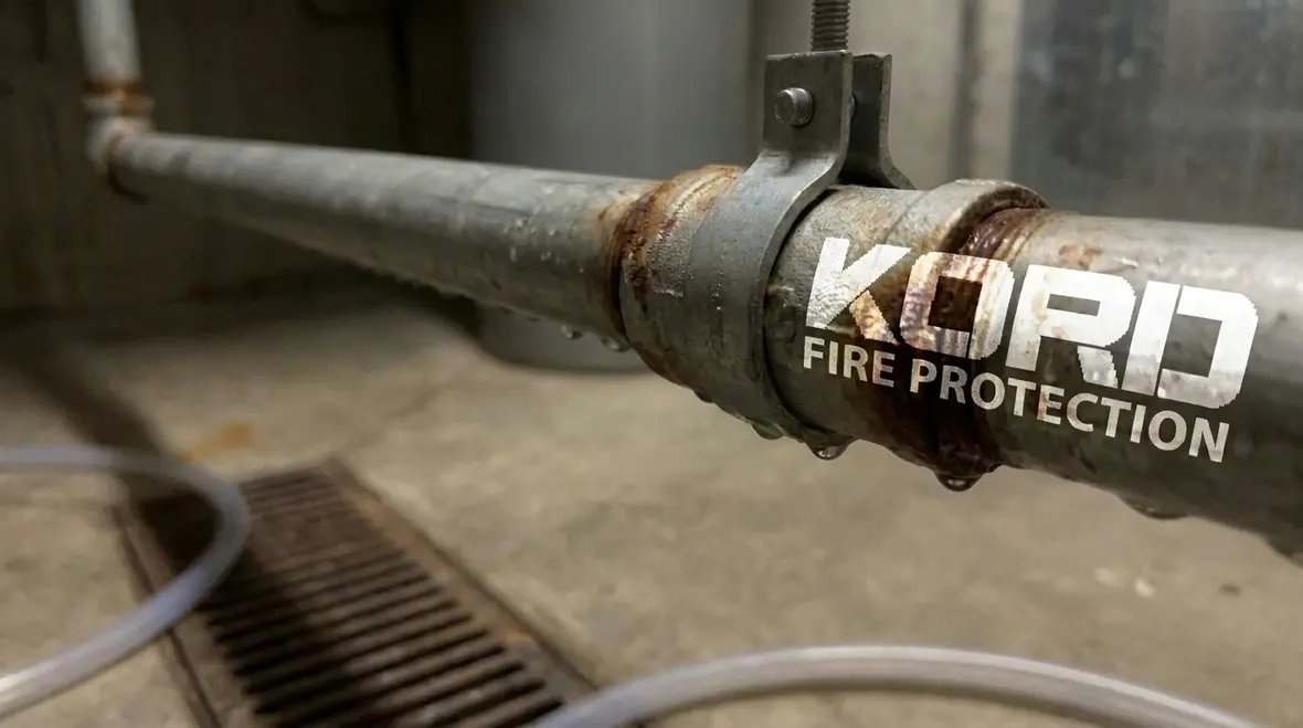 Commercial fire sprinkler components exposed to environmental conditions and corrosion risk