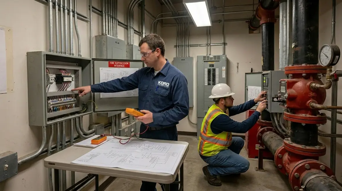 Fire suppression zone planning and interface verification documents