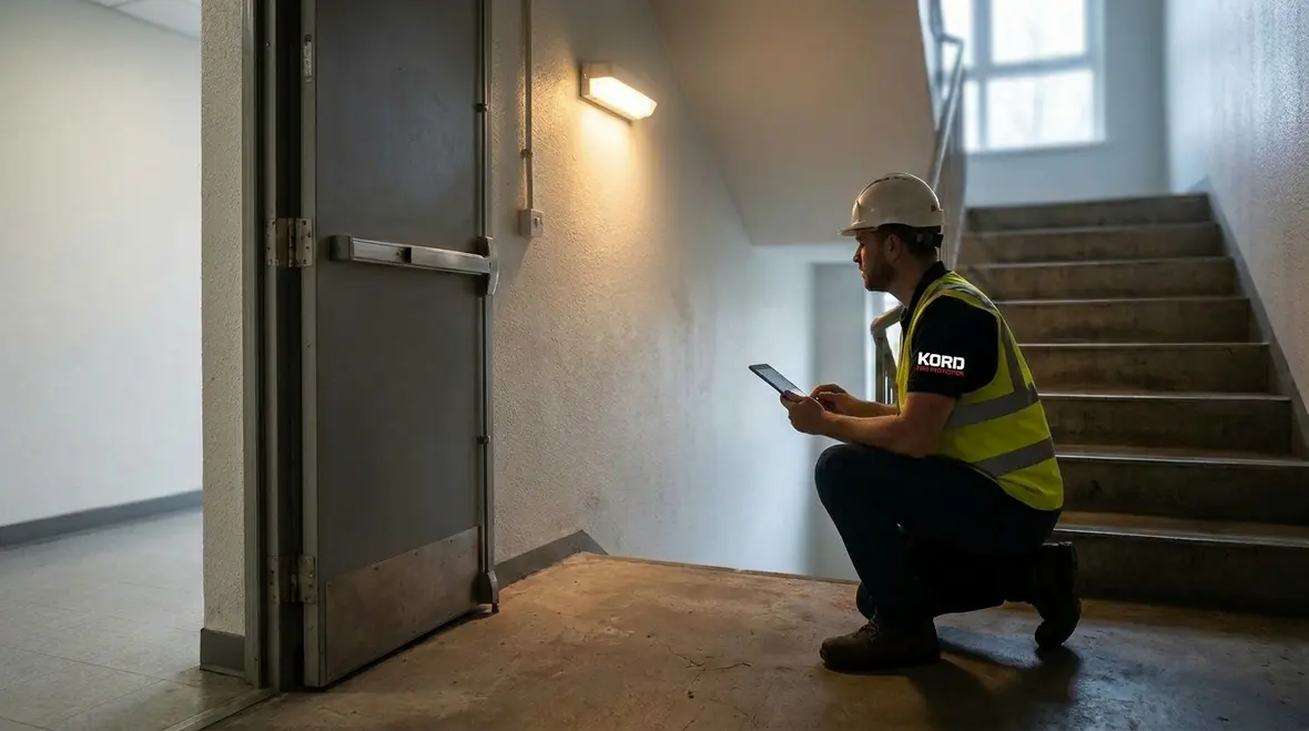 Emergency lighting design review and fire safety coordination documents