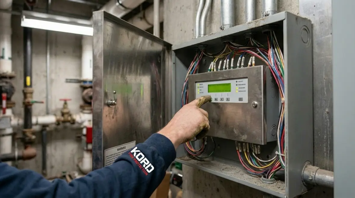 Fire alarm control panel interface and system monitoring