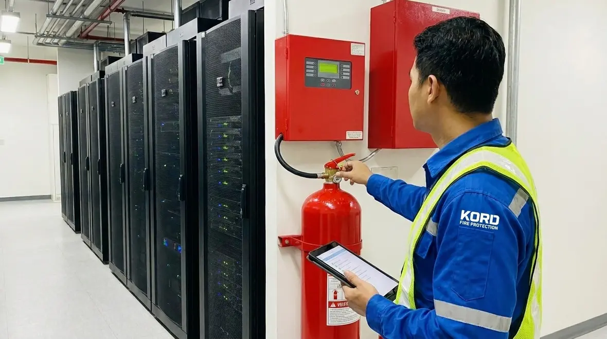 FE 13 fire suppression system installed for critical facility protection