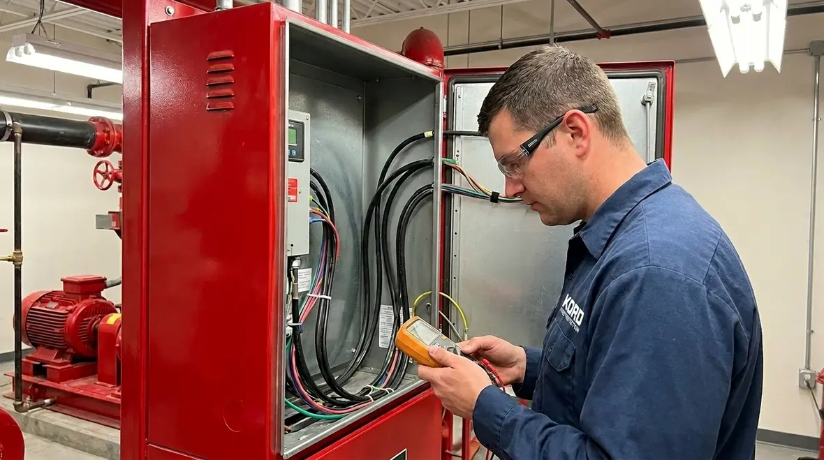 Fire pump electrical troubleshooting for controller faults