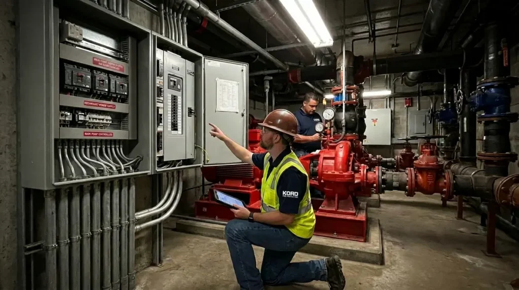 Fire pump power redundancy