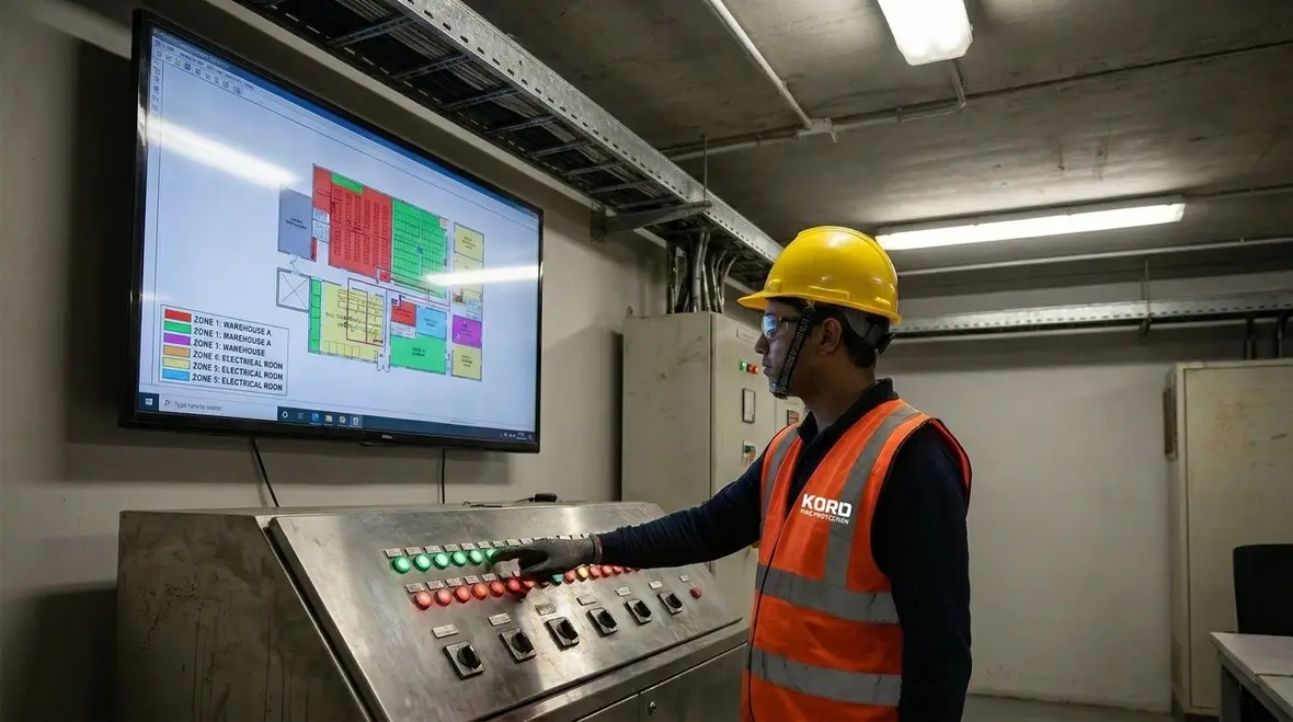 Fire suppression zoning layout and controls overview