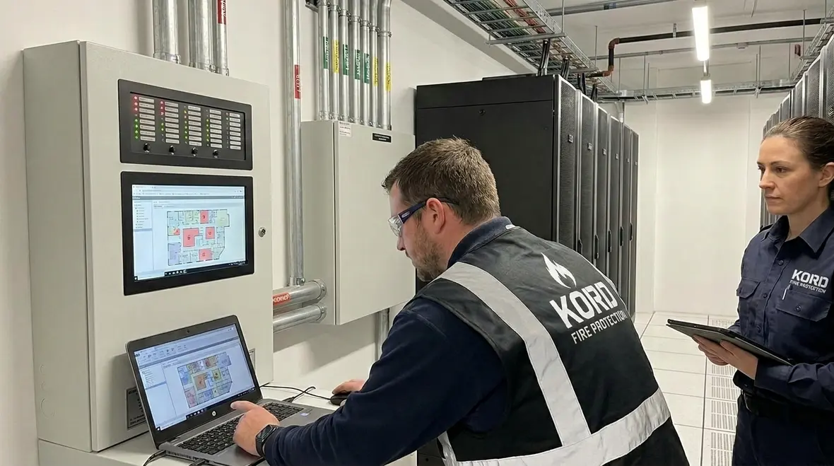 Fire suppression zoning integration with building management interface