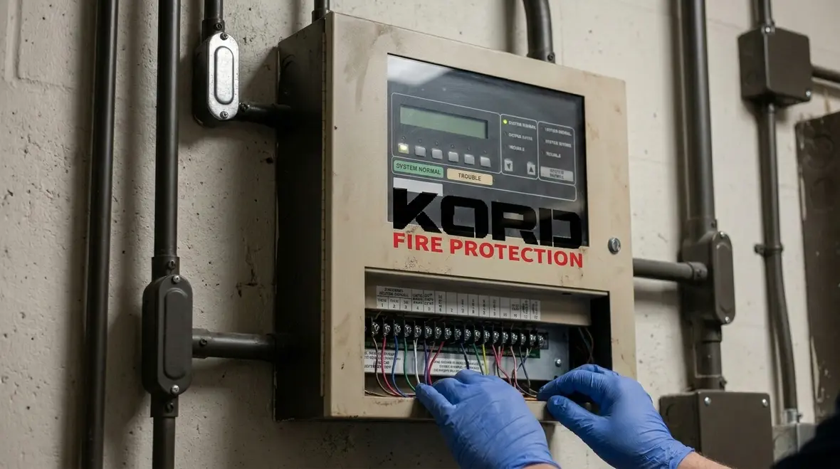 Gamewell FCI fire alarm panel installed for integrated life safety control