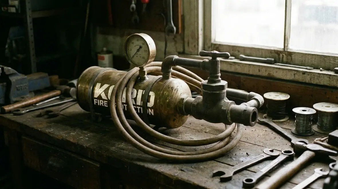 Early commercial fire extinguisher design and restoration example