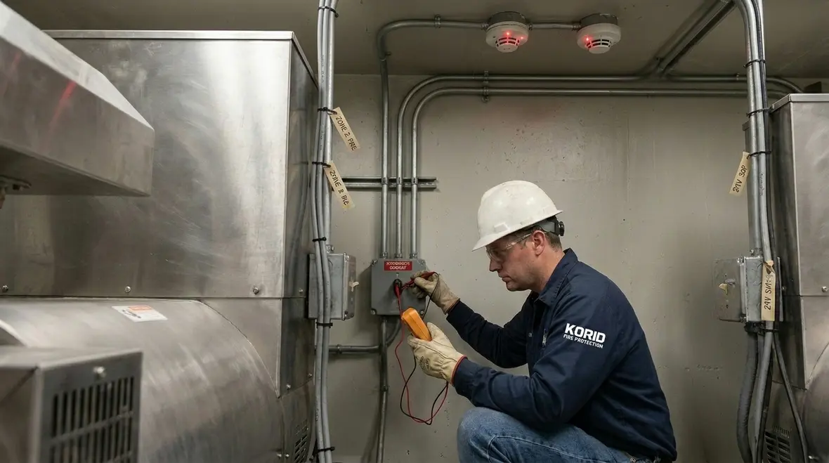 Fire suppression detection devices and field wiring layout