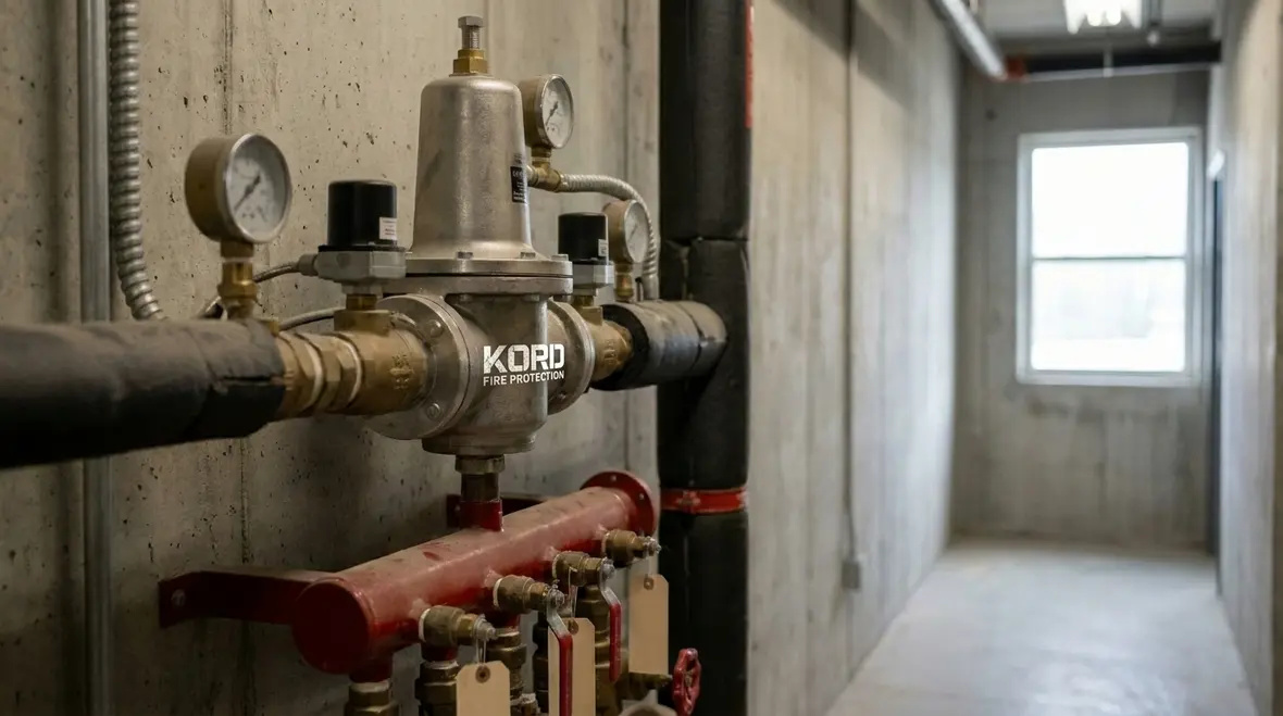 Standpipe pressure management equipment in a high rise fire protection system