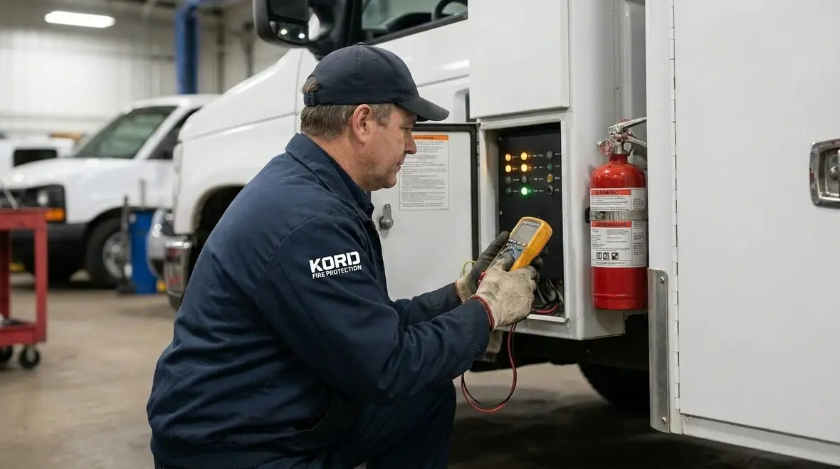 Automatic vehicle fire suppression system components and layout