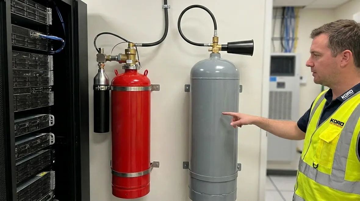Clean agent vs CO2 fire suppression systems in a commercial facility
