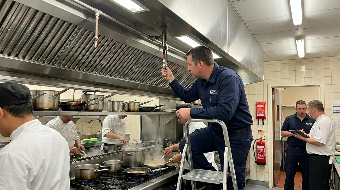 Advanced commercial kitchen fire safety strategies in a busy restaurant kitchen