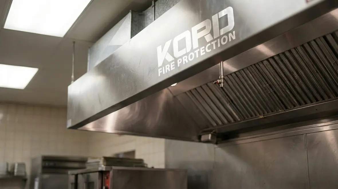 Commercial kitchen suppression system protecting hood and cookline equipment