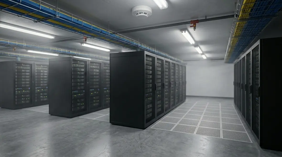 Data center fire protection system protecting high density server racks