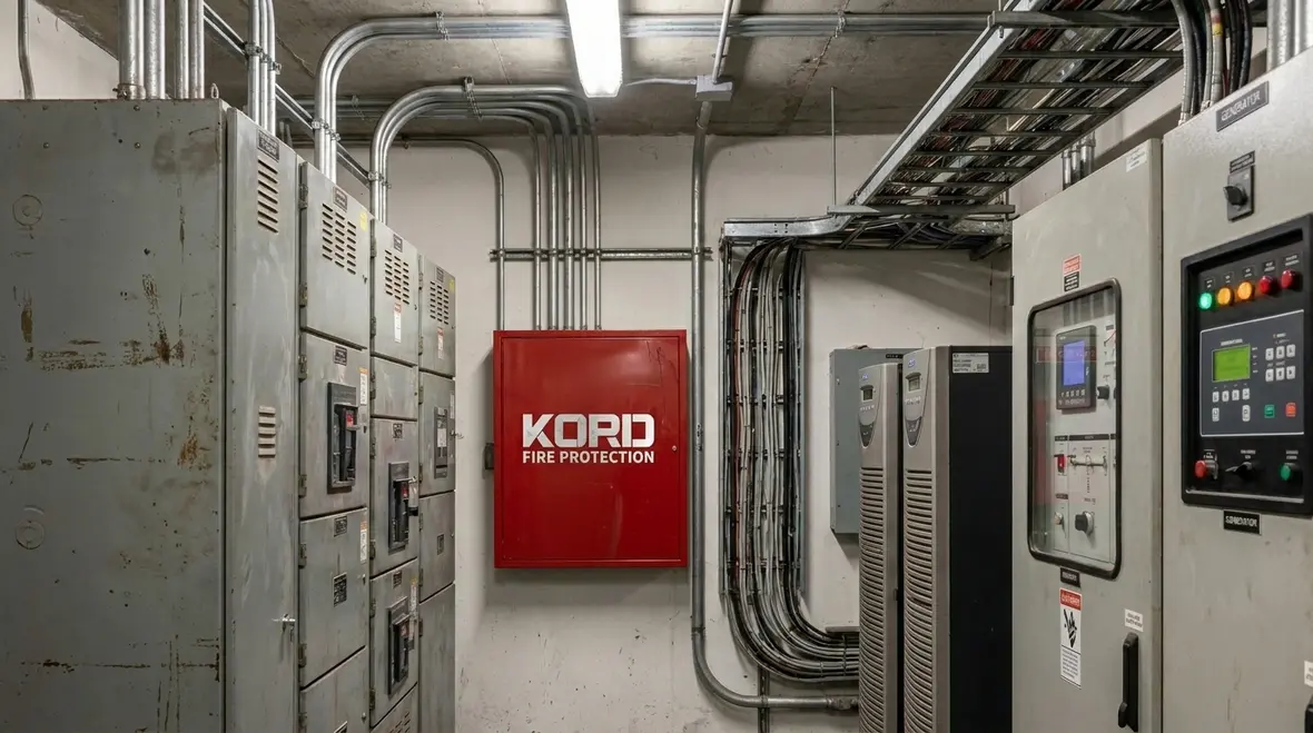 Switchgear UPS and generator logic for data center suppression