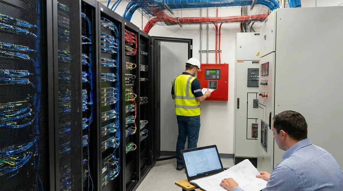 Automatic suppression integration for data center fire safety