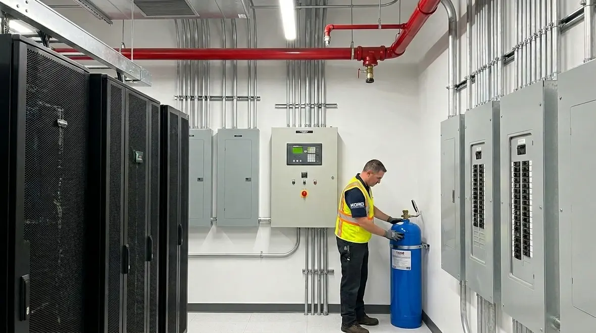 Clean agent fire suppression for electrical rooms hero image