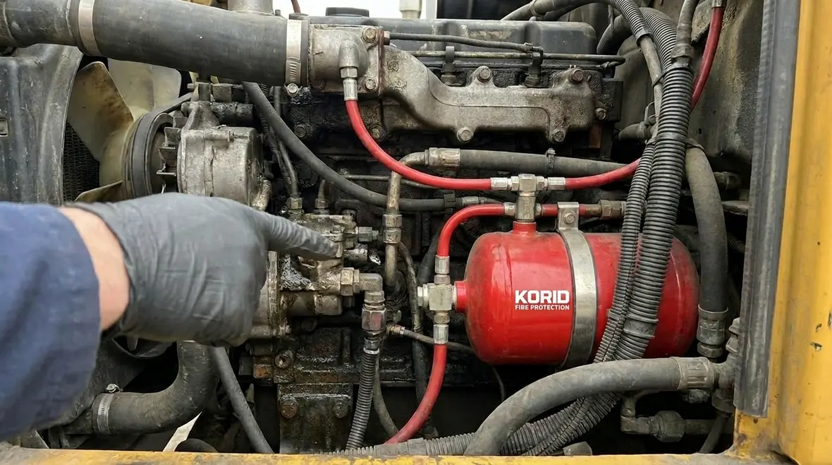 Engine compartment fire suppression by Kord Fire Protection