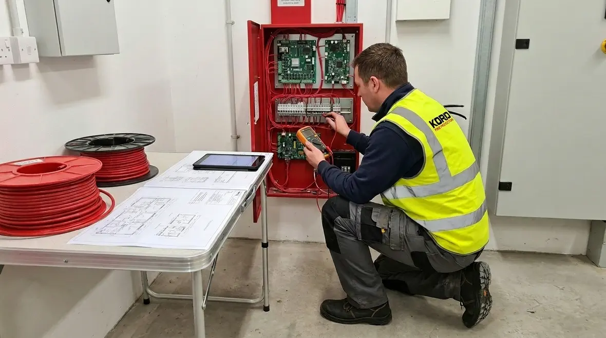 Fire alarm circuit design in a commercial building