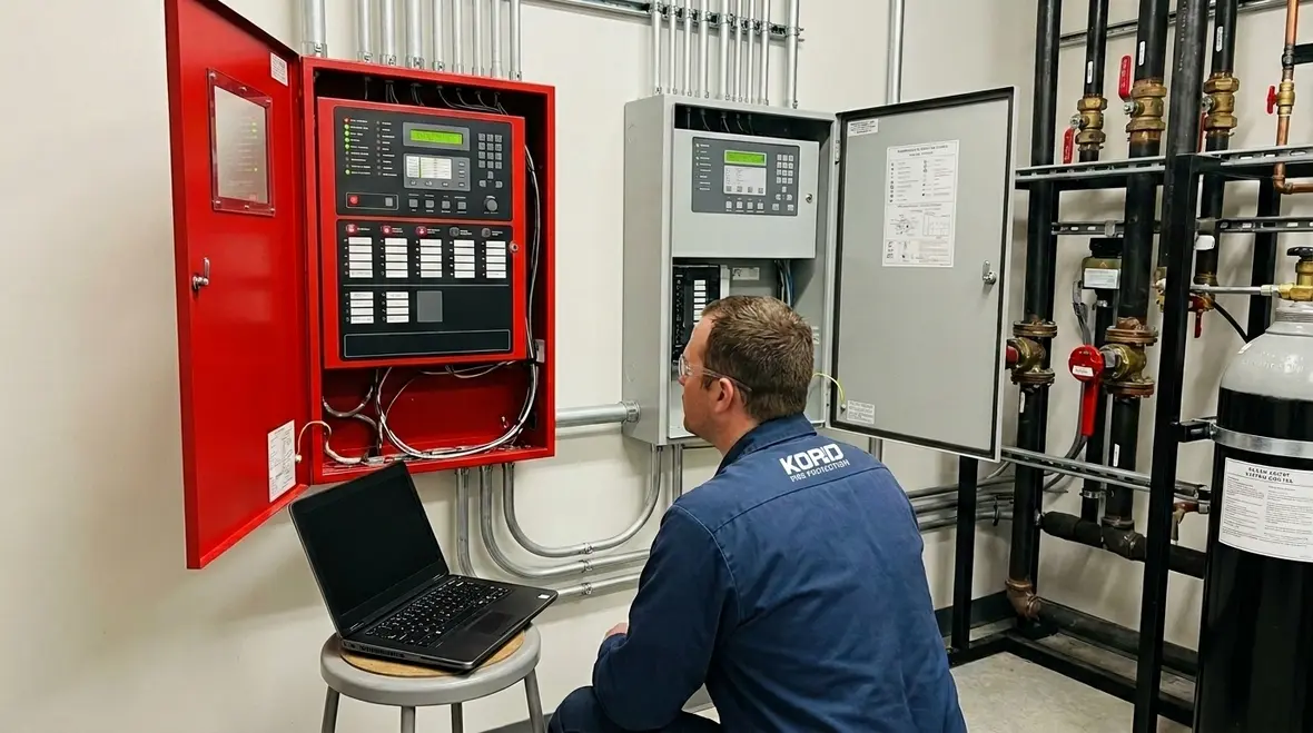 Fire alarm suppression system tie in for coordinated safety