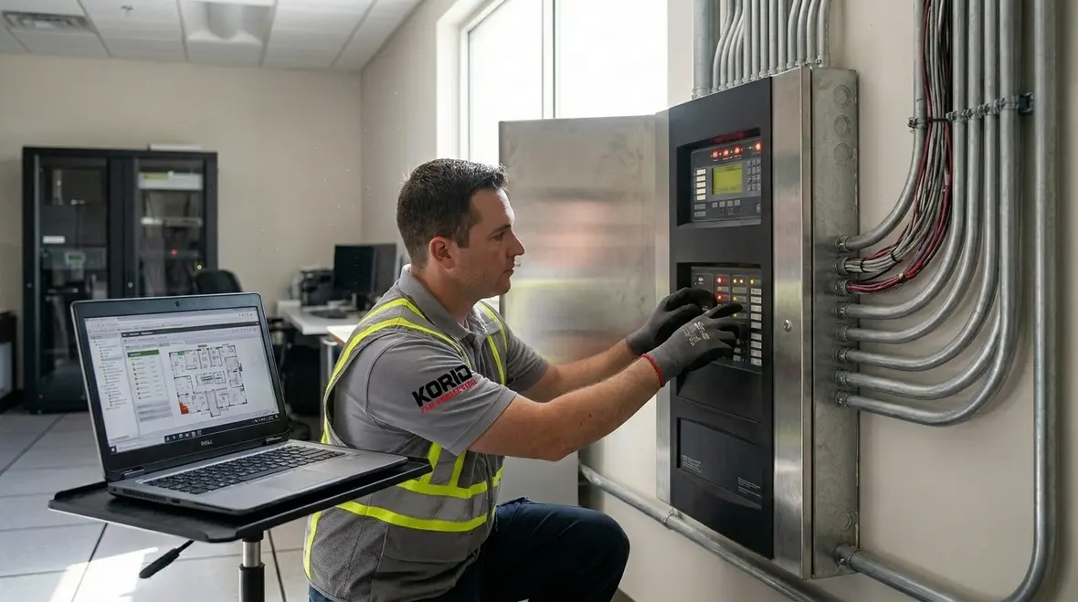 Integrated fire alarm panel connected with smart building systems