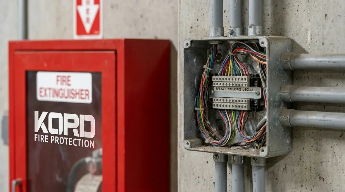 Fire extinguisher cabinet sensors monitoring door access temperature and power