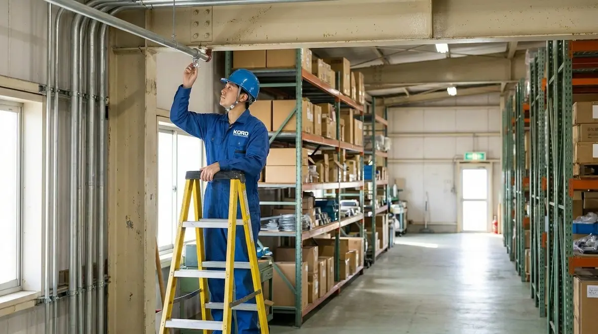 Kord technician reviewing compliance audit findings with a business team