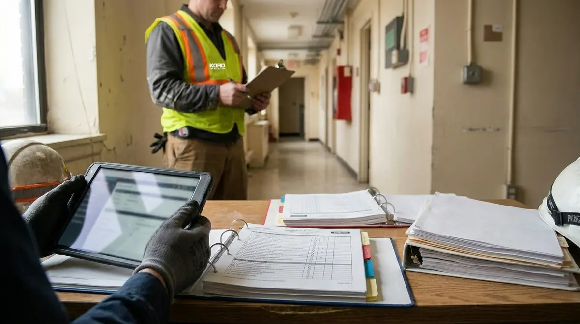Fire sprinkler and waterflow modernization work in facility infrastructure