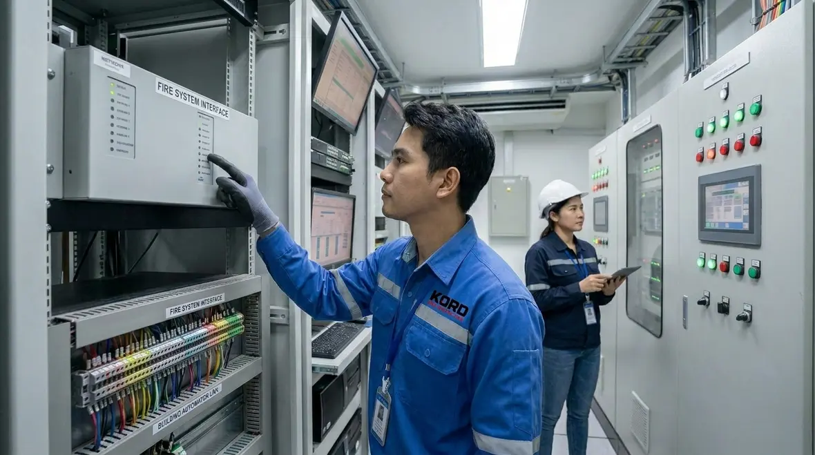 Fire alarm panel integration with smart building systems