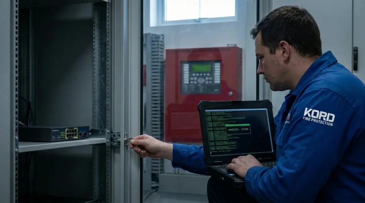Cloud and local smart fire system connectivity options